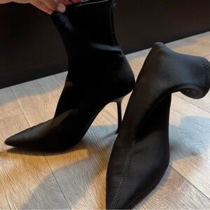 Zara Black Stiletto Heeled Boots